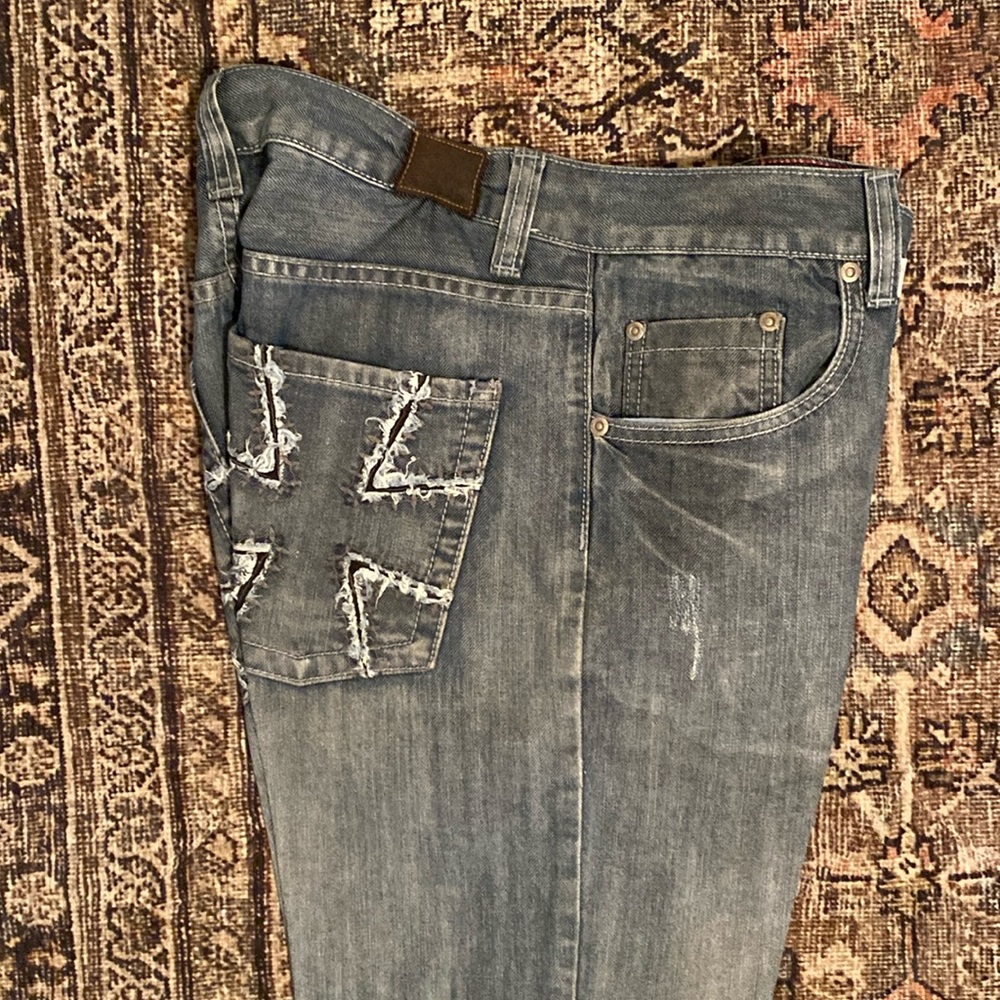 Men’s Red Camel distressed jeans